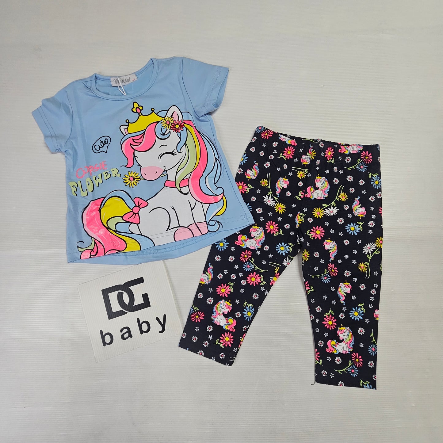 completo UNICORNO FLOWERS