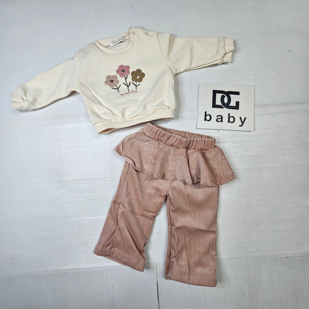 Completo Neonata tre fiori