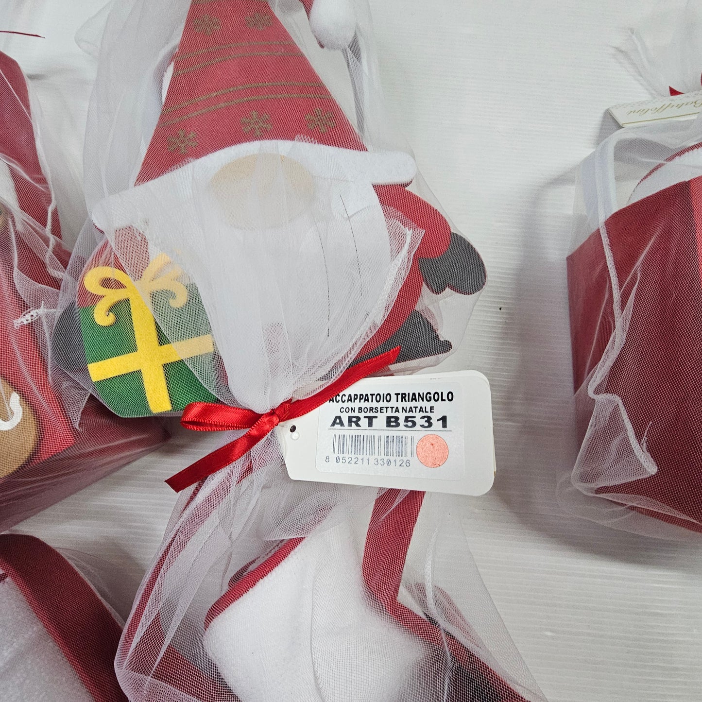 🎁 Accappatoio Triangolo Neonato con Borsetta Natalizia