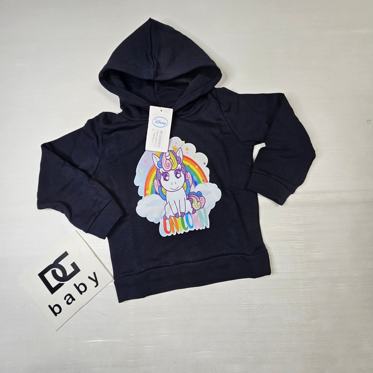 Felpa Bambina Unicorn Rainbow con Cappuccio