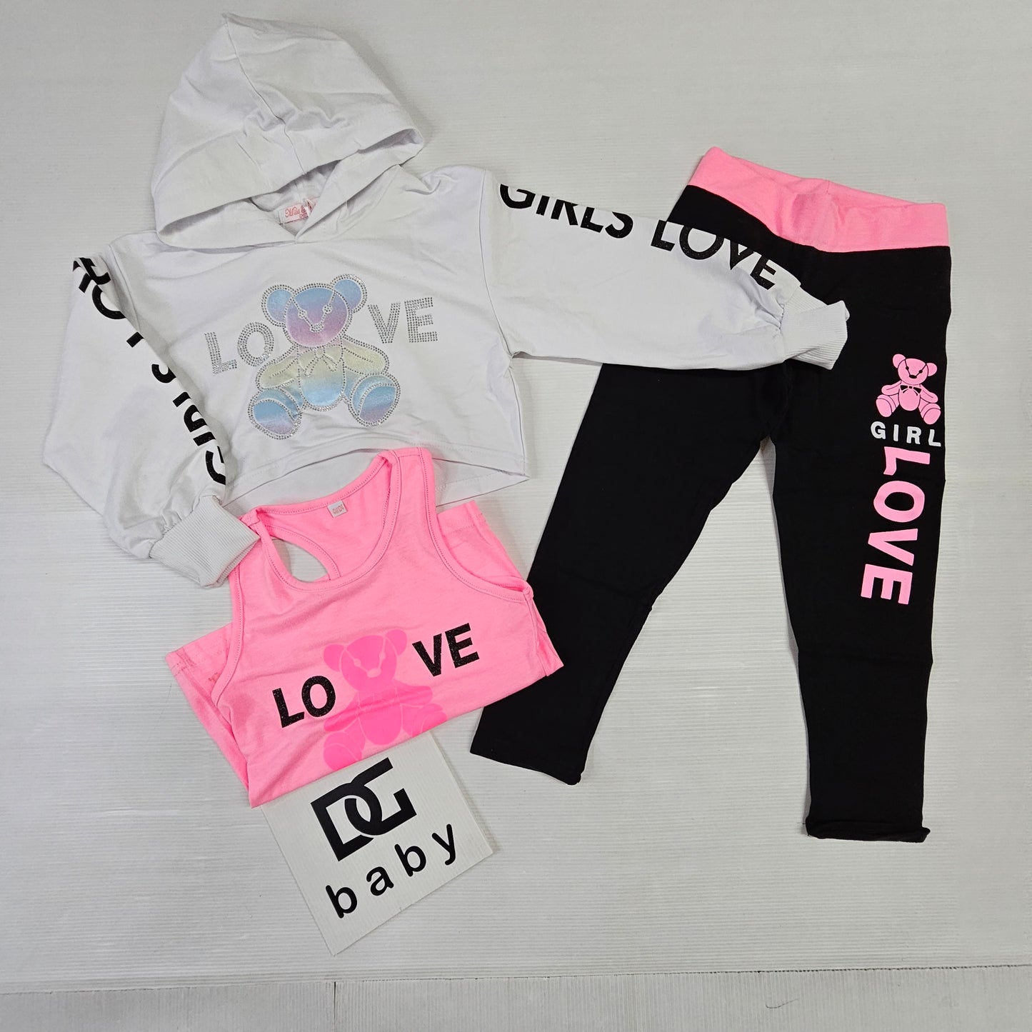 completo tuta TEDDY LOVE GIRL TRIS