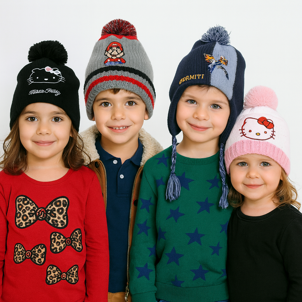 Cappellini Invernali Bimbi & Bimbe – Personaggi Preferiti 🎀🐻🧸