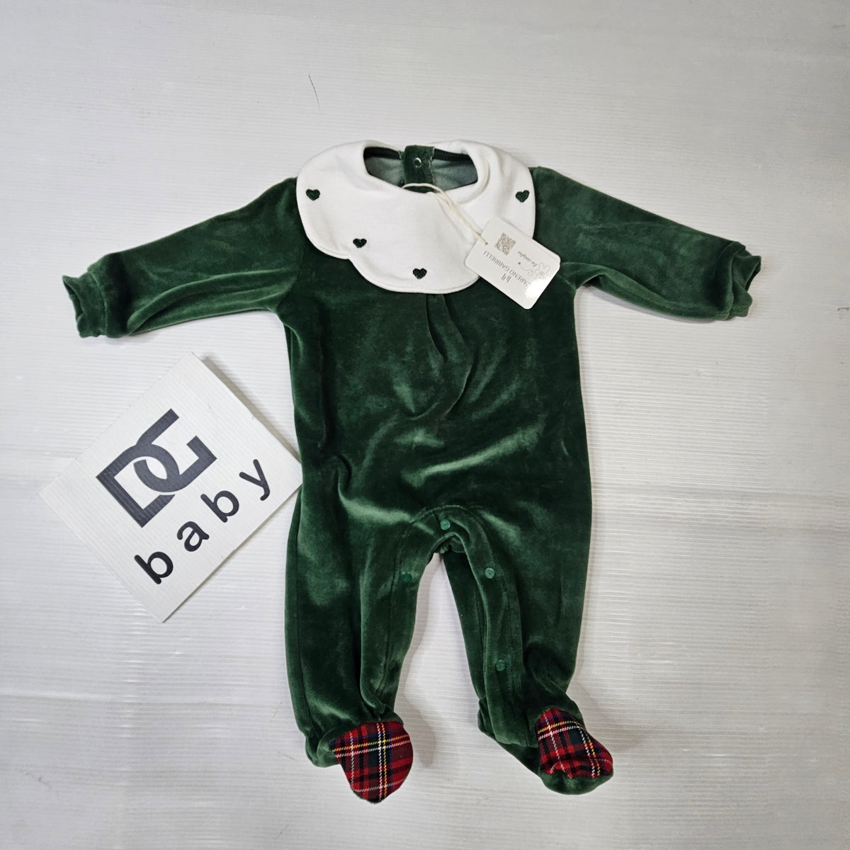 Tutina Neonata Cuoricini in Ciniglia NG-2310/34
