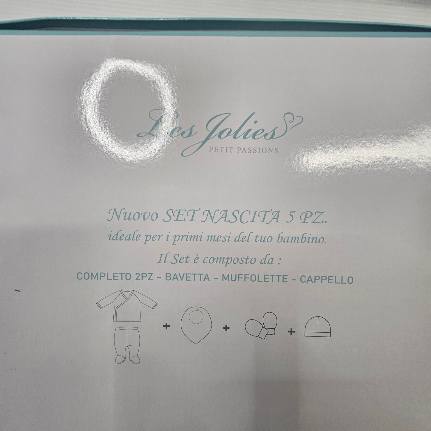 Set Nascita Neonato 5 Pezzi Bebè Les Jolies LJ-3591/1