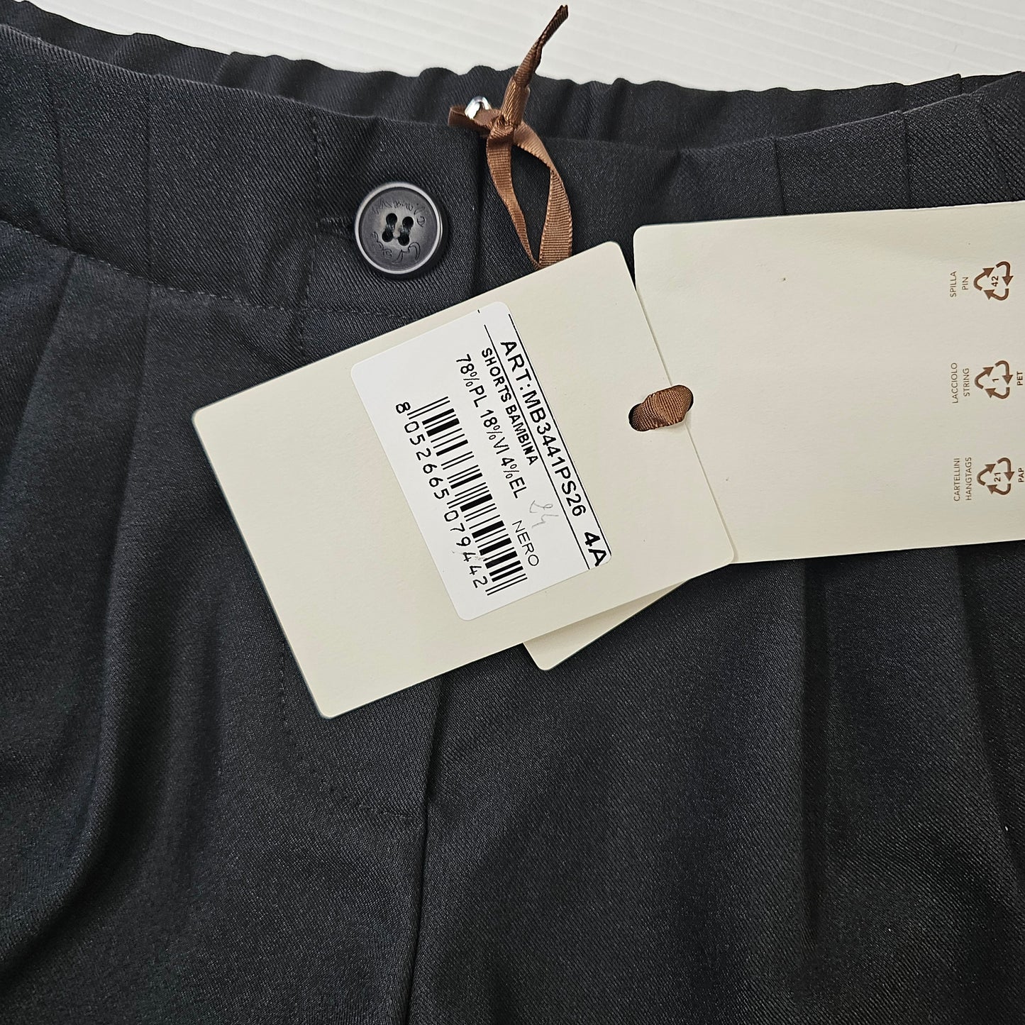 Shorts Eleganti Bambina Manila Grace Nero