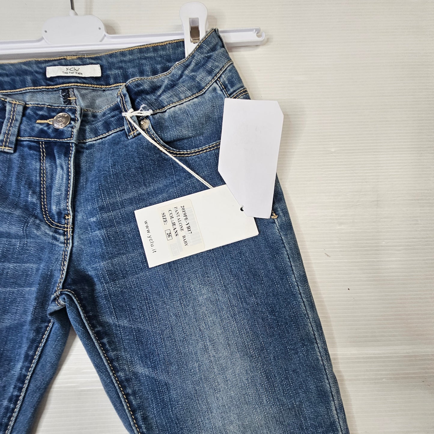 Jeans Bambina Y-Clù Slim Fit Denim Medio