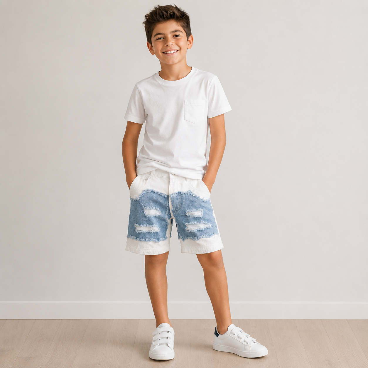 Short Bambino “Denim Breeze” Style