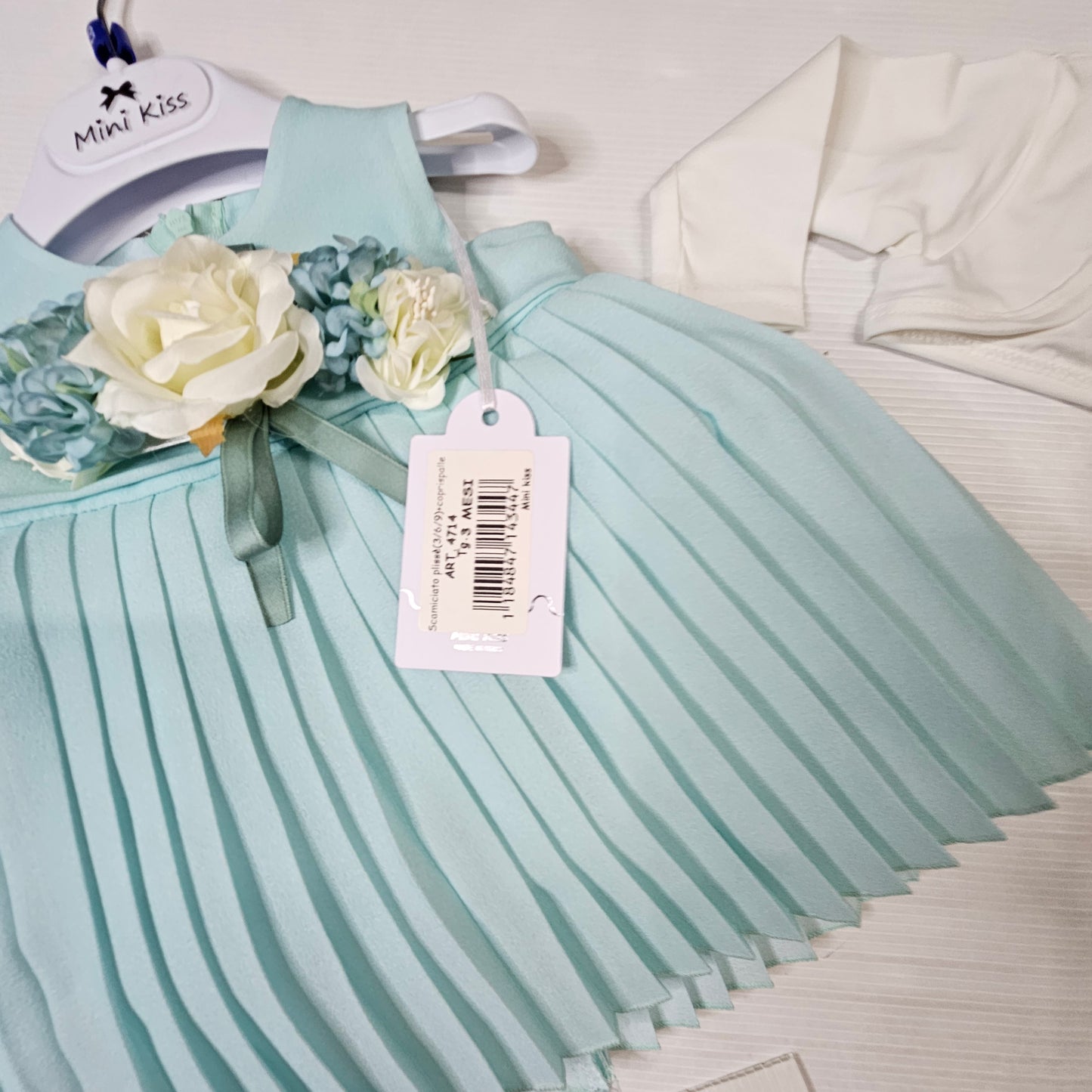 🌸 Abito Cerimonia Bimba T491 con Coprispalle
