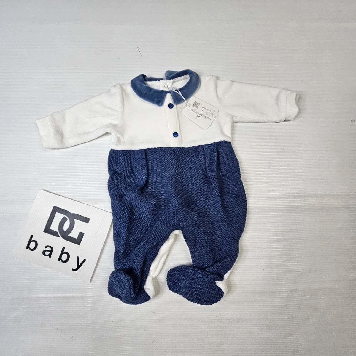 Tutina Neonato Bicolore con Colletto NG-2110/18
