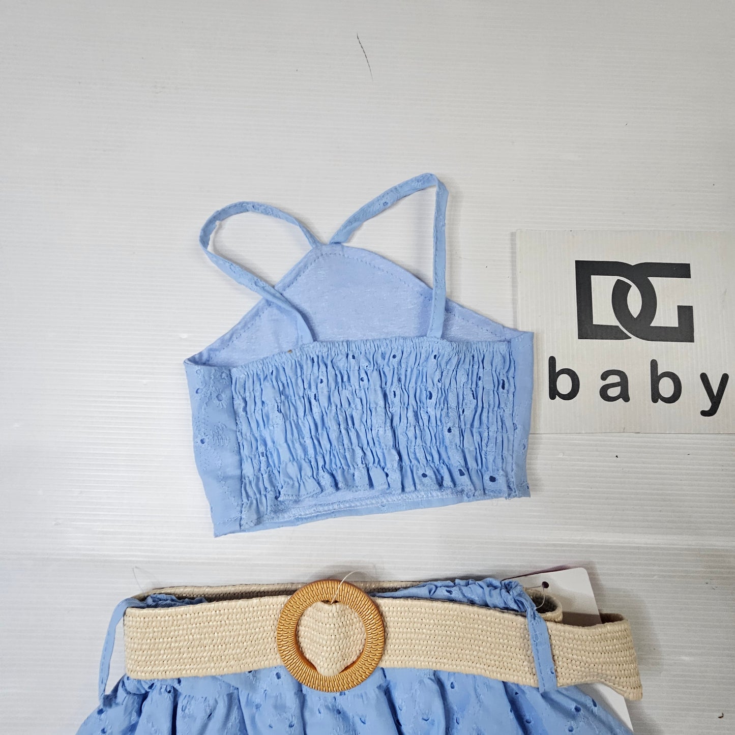 Completo Bambina Azzurra Breeze con Cintura