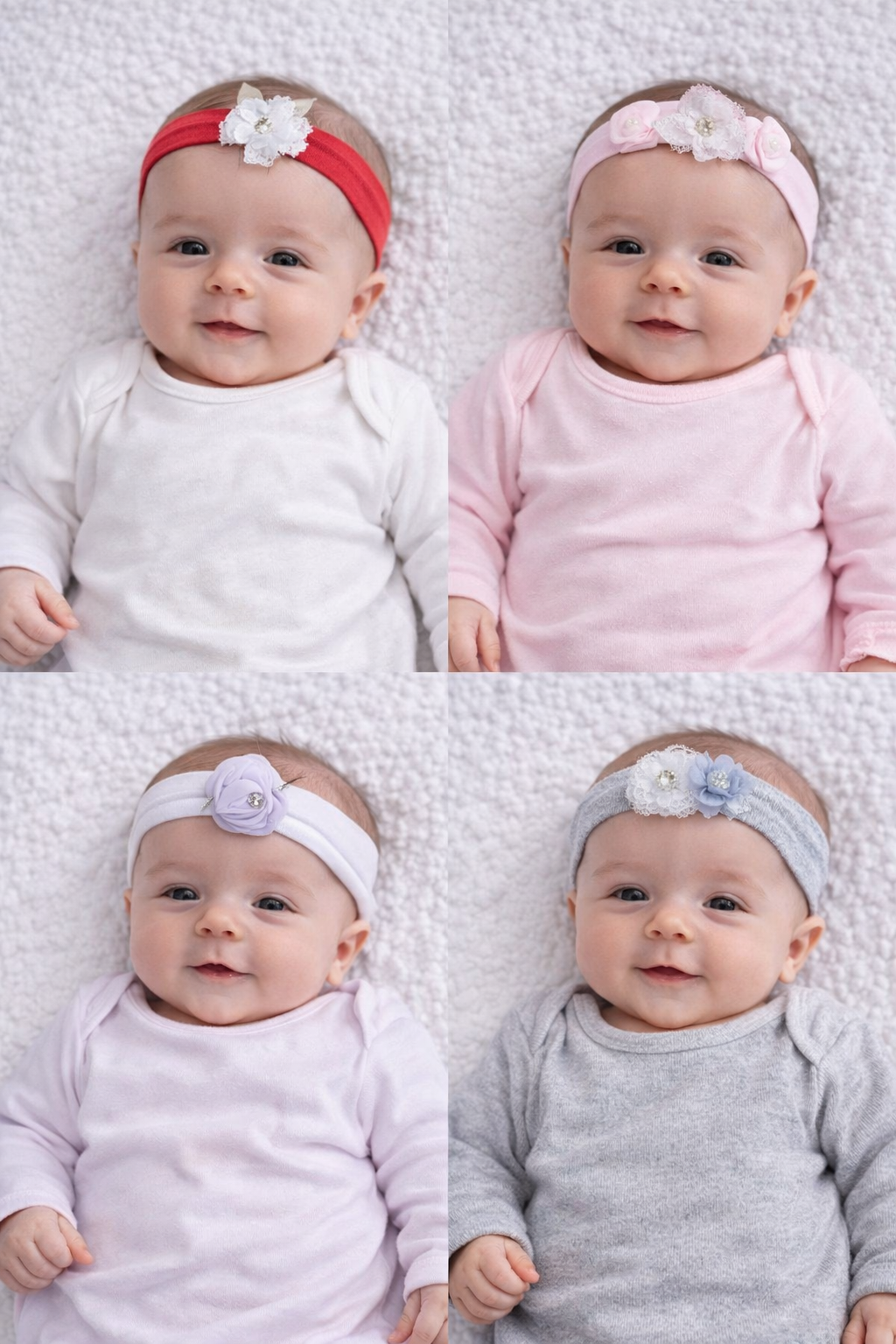 Tris Fascette Capelli Neonata ๐