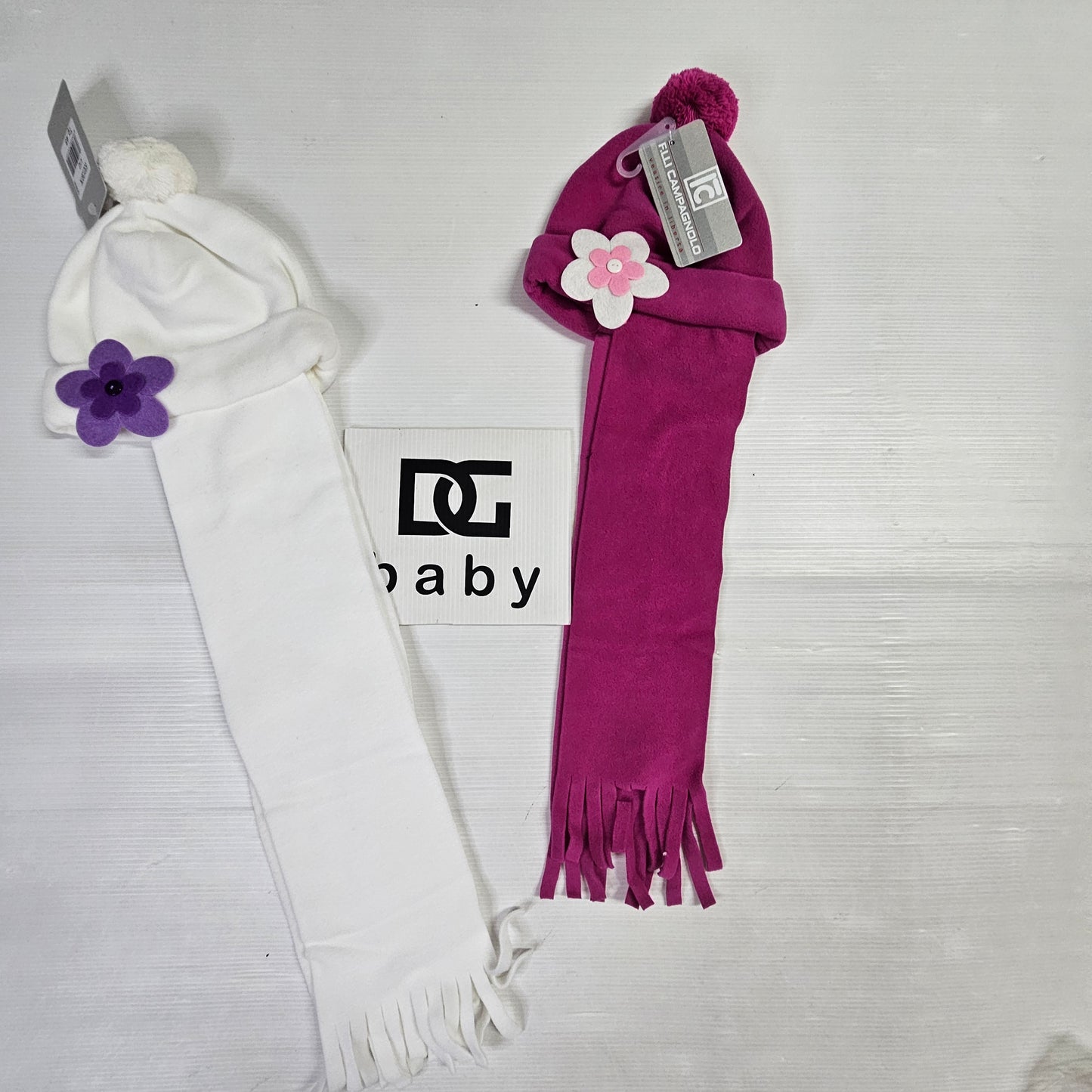 🌸 Set Invernale Bimba “Fiore” – Cappello e Sciarpa 🌸