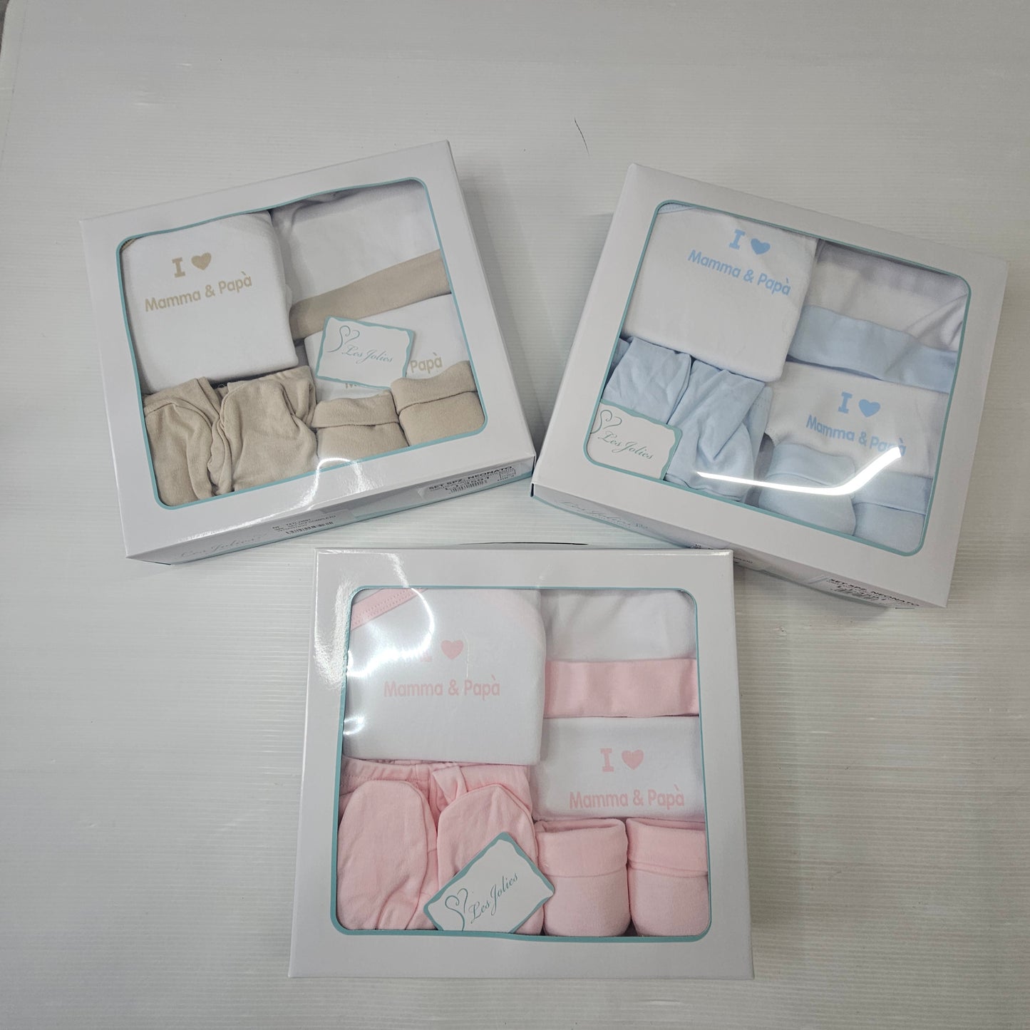 Set Nascita Neonato 5 Pezzi Mamma & Papà NG-3591/3