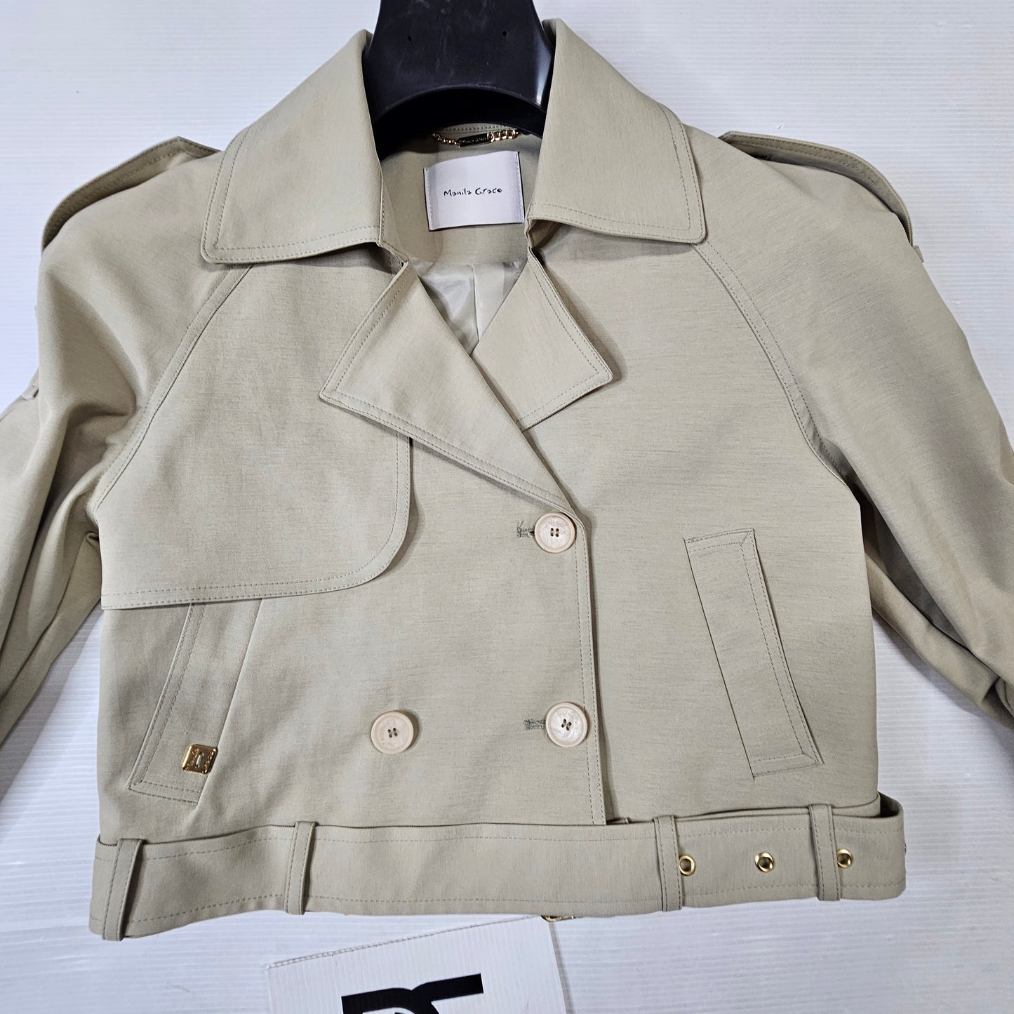 Giacca trench corta bambina Manila Grace “Urban Chic” con cintura