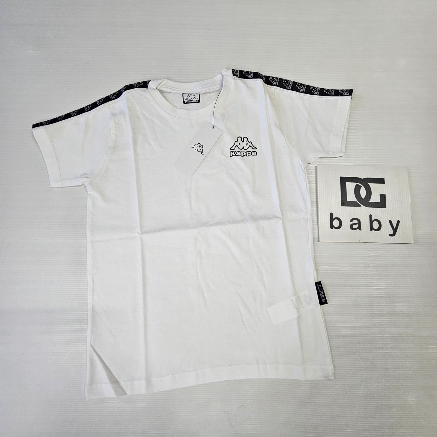 maglietta ragazzo KAPPA WHITE BANDE