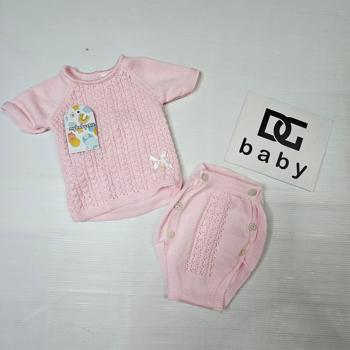 👶 Completo Neonata Tricot Dolce Fiocco – Mybabychic Art.3106
