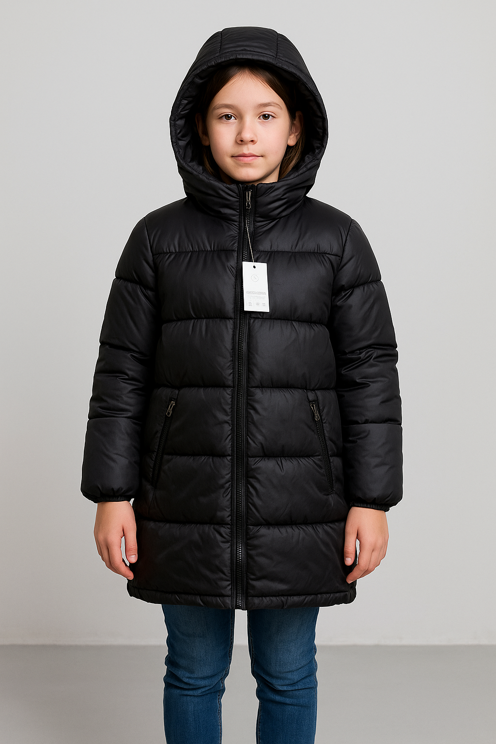 🖤 Piumino Lungo Invernale Cappuccio
❄️✨