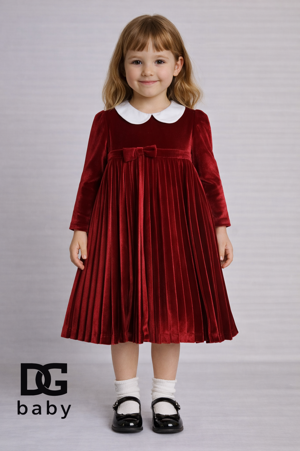 🍷 Abito Velluto Y-CLÙ Plissé Bordeaux 🍷