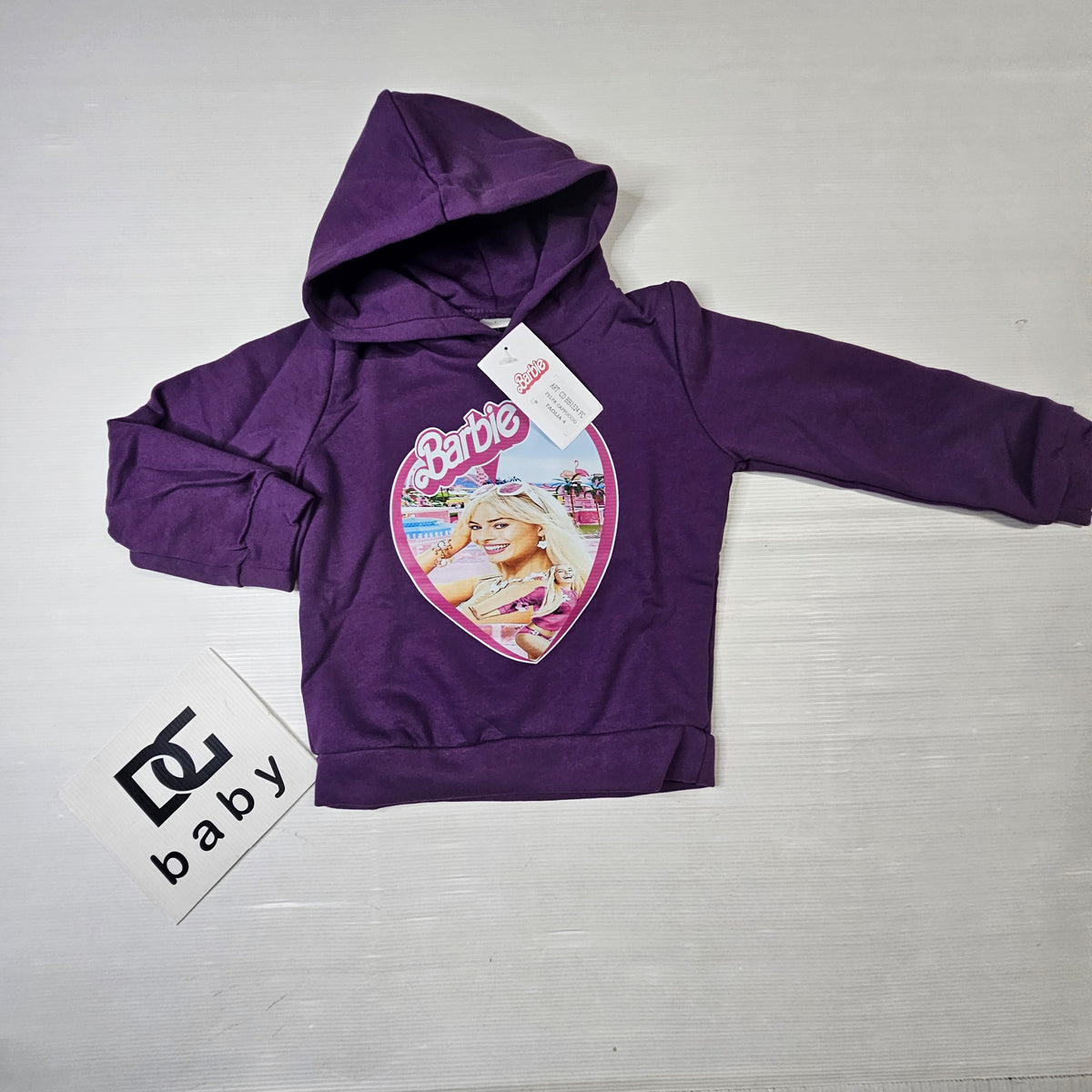 Felpa Bambina Barbie con Cappuccio