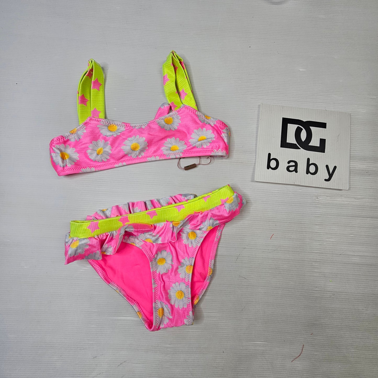 Costume Bikini Bambina Margherite Neon