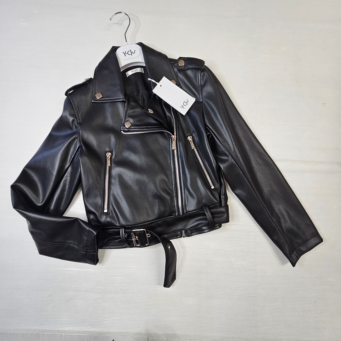 🤍 Y-Clù Giacca biker bimba Y21065