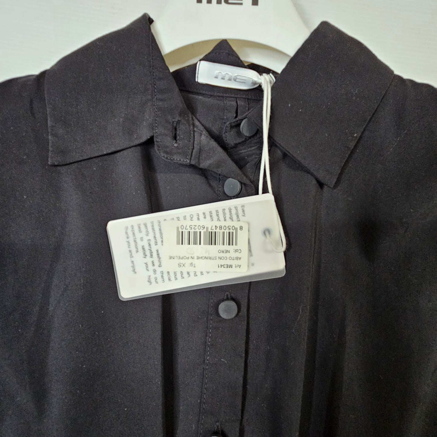 Vestito bimba MET ME341 nero con corpetto stringato