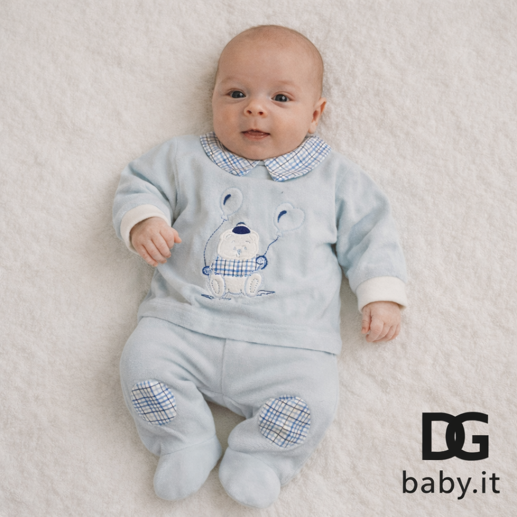 🐻 Completo ciniglia “Teddy Baby” – Art. 35091