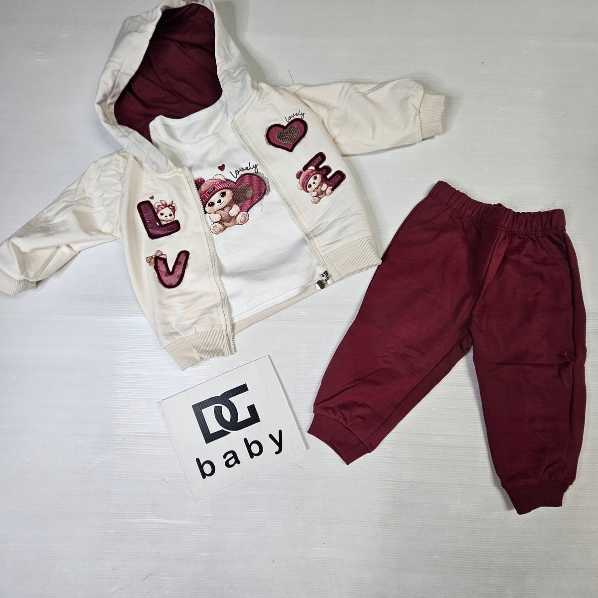Completo Neonata Lovely Invernale 3 Pezzi