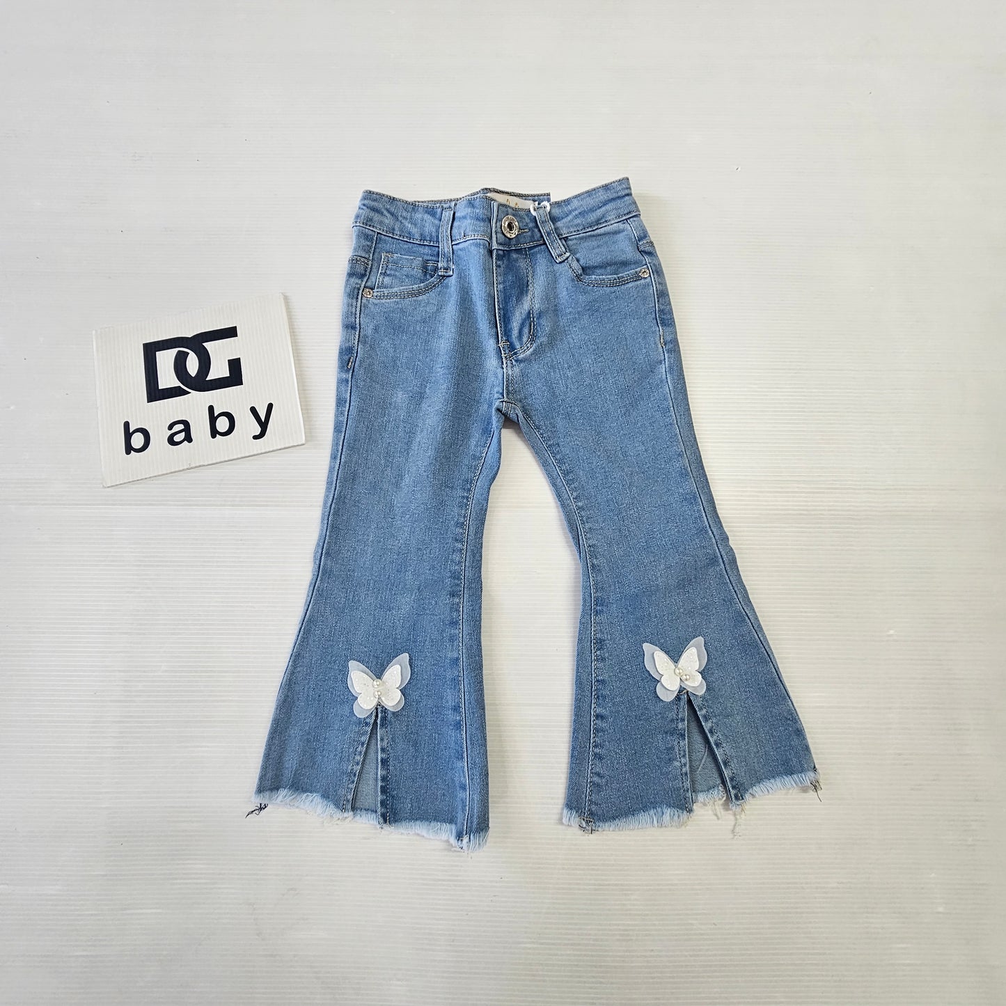 pantalone jeans NEONATA FARFALLE