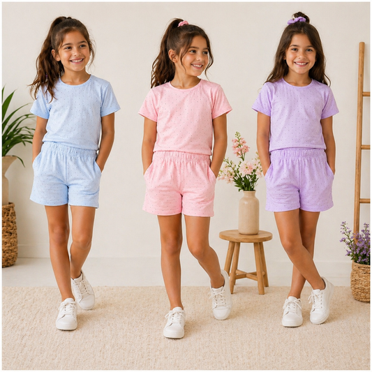 Completo t-shirt crop + shorts Mouet