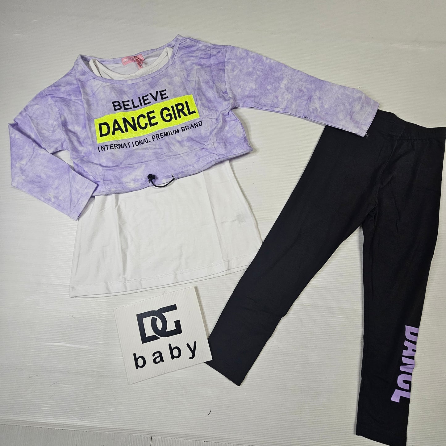 Completo 3 Pezzi Bambina “Believe Dance” 💚💃
