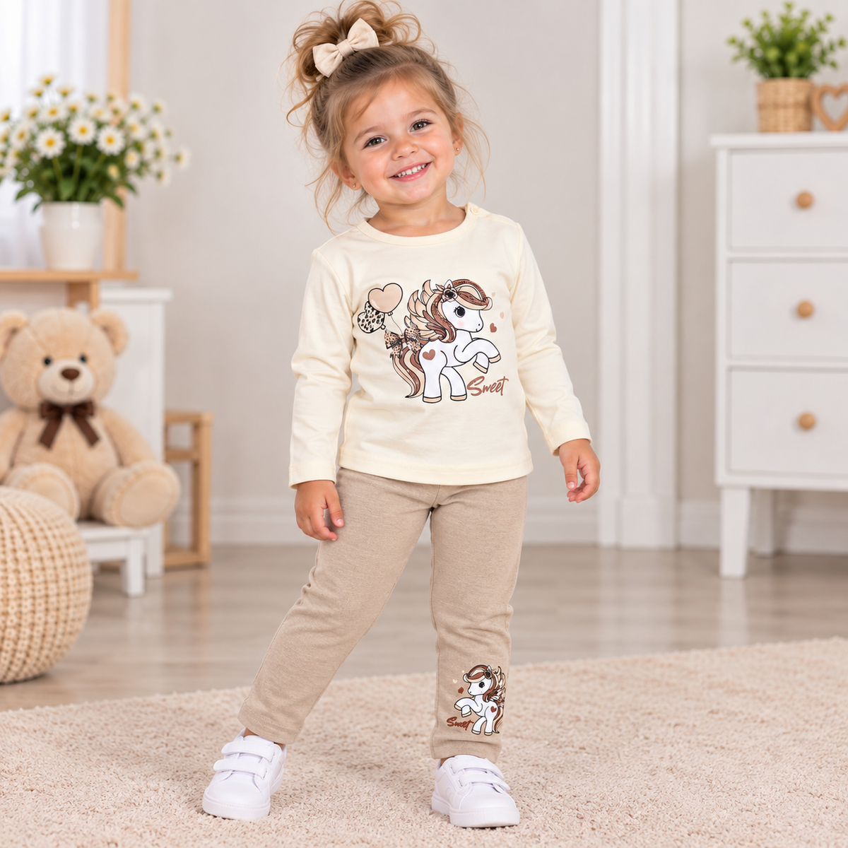 Completo Neonata Sweet Pony 2 Pezzi