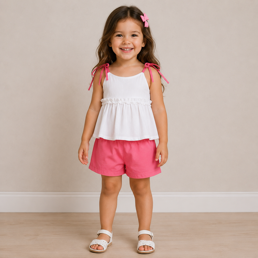 Completo Bambina Pink Summer – Petit Jolie