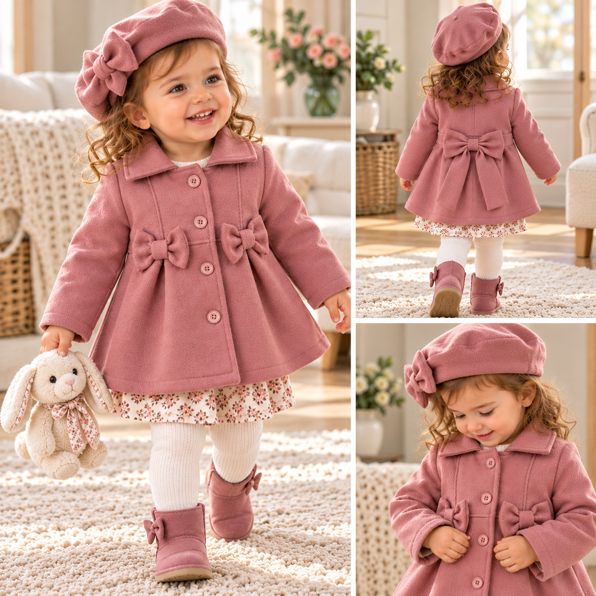 Cappottino Neonata Fiocco Elegante