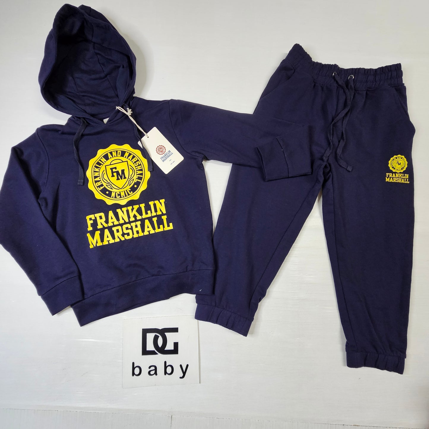Completo tuta bambina blu con felpa e pantalone – FRANKLIN & MARSHALL