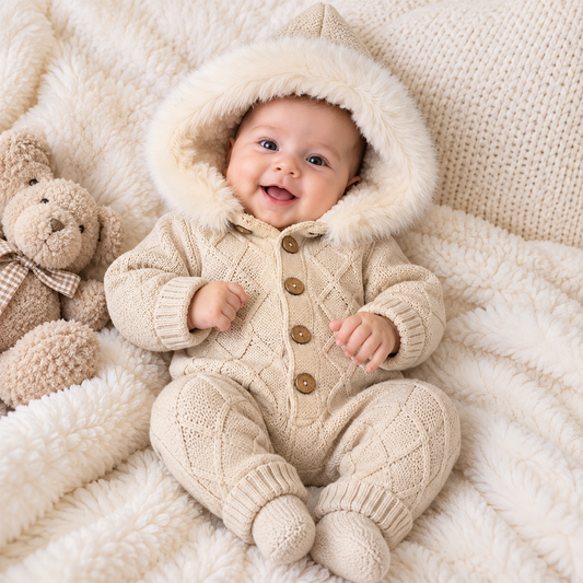 Eskimo Neonato in Lana con Pelliccia Interna NG-2021