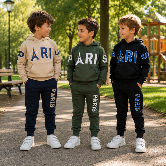 Tuta Bambino Paris 2 Pezzi con Cappuccio