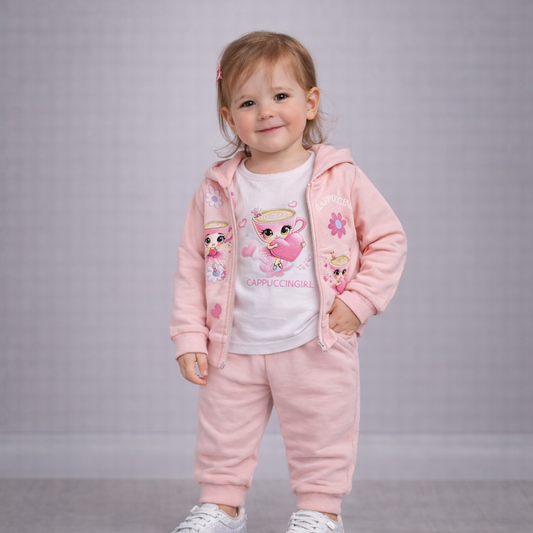 Completo “Cappuccina Smile” ☕🌸