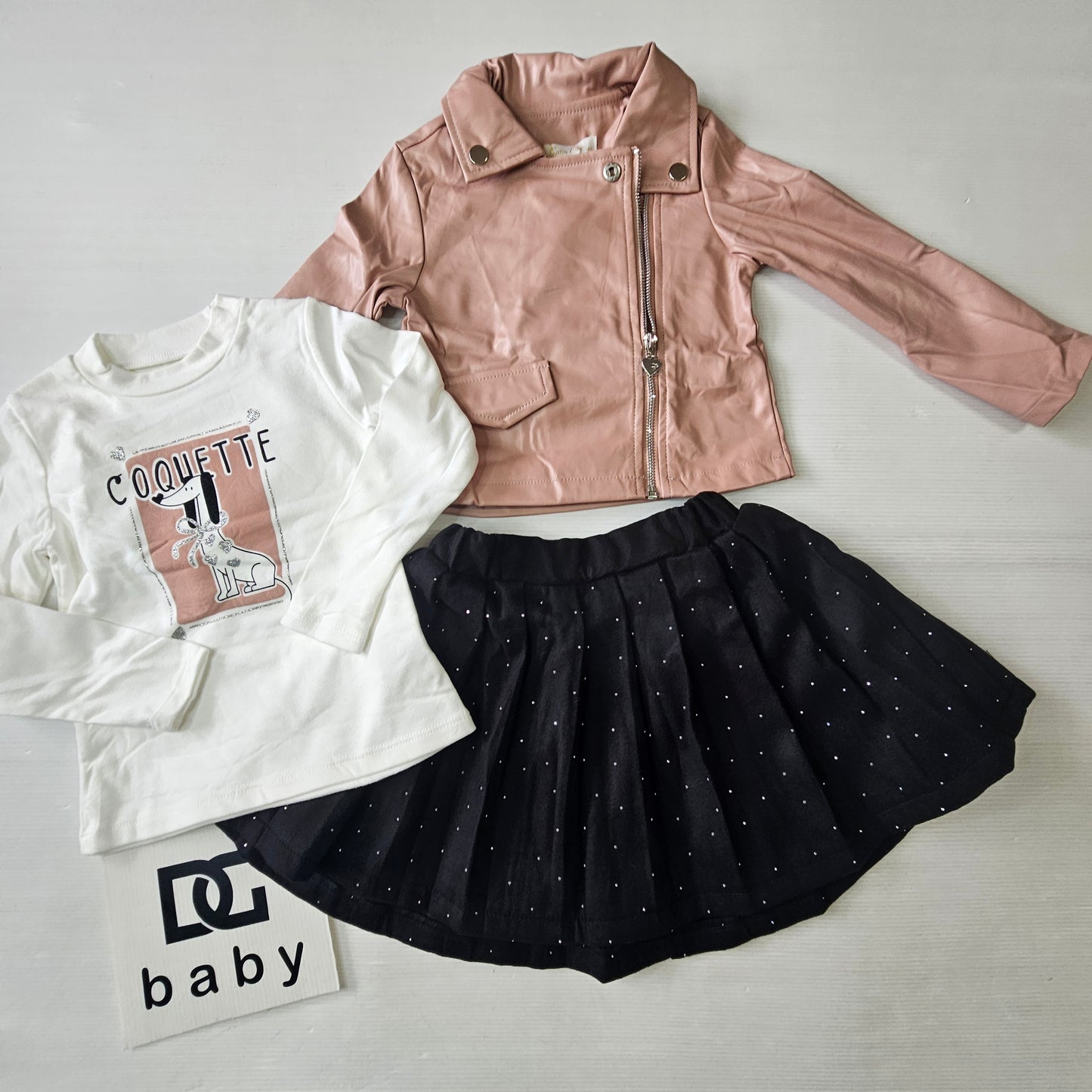 Completo Bambina Coquette 3 Pezzi con chiodo
