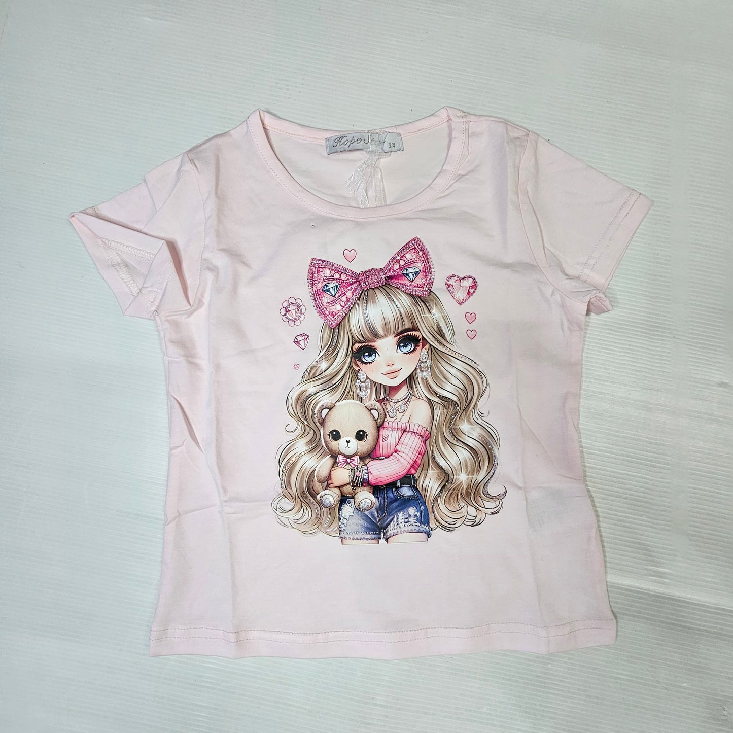 🎀 T-shirt bimba “Dolce Teddy Girl”