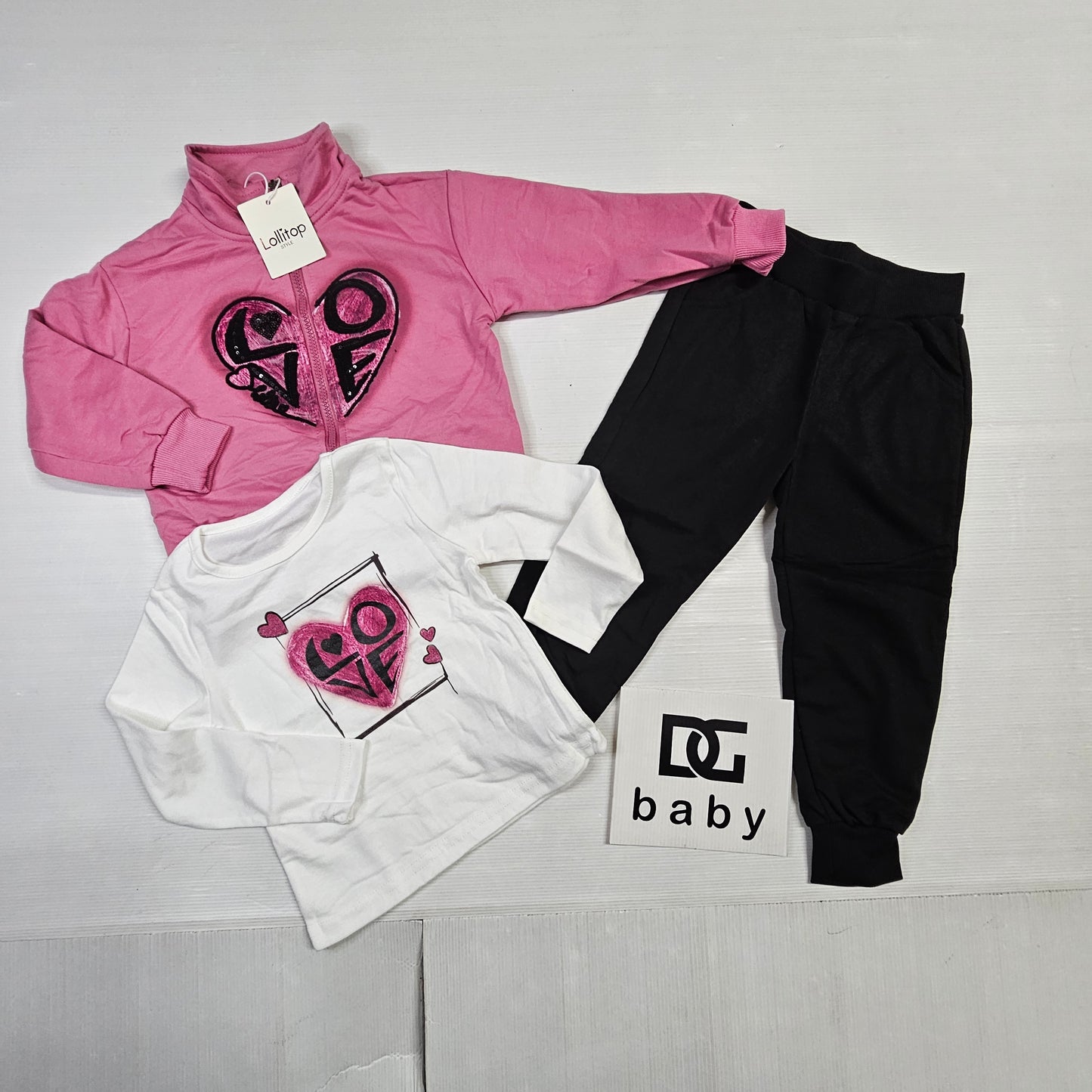 Tuta GLITTER Love 3 pezzi