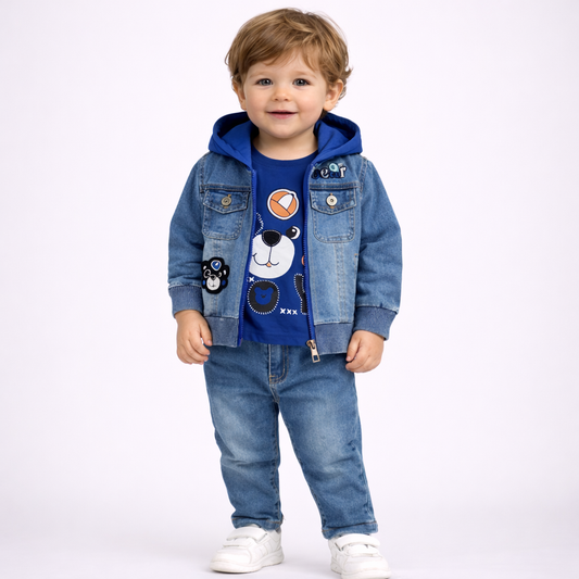 🐻 Completo Bambino Bear Denim – JEMS