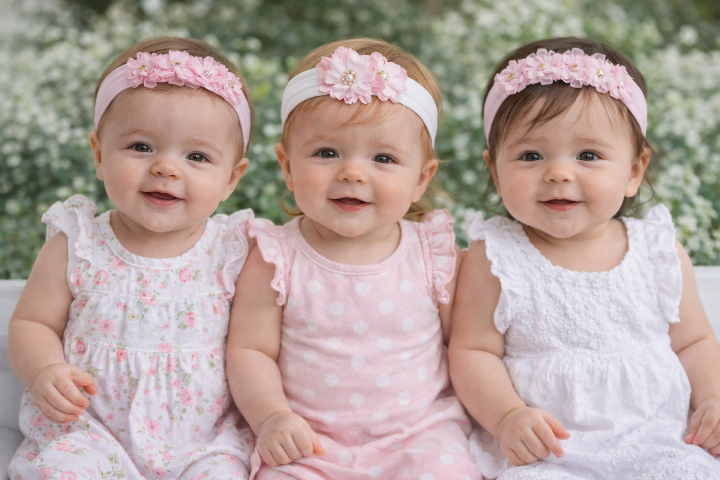 Fascetta elastica romantica per neonata 💖🎀