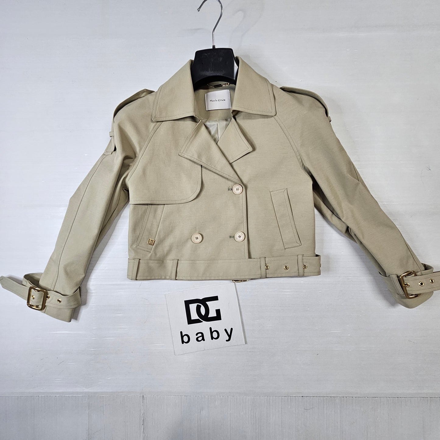 Giacca trench corta bambina Manila Grace “Urban Chic” con cintura