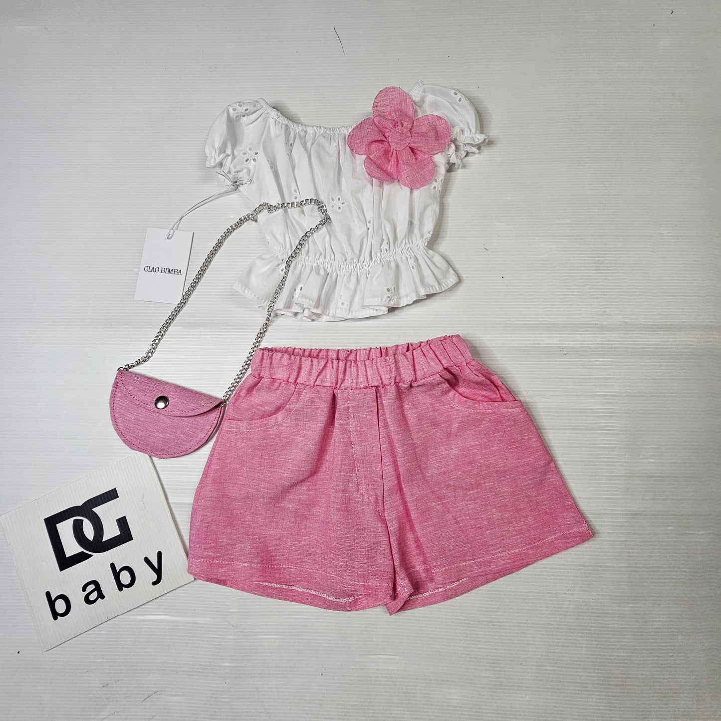 Completo baby Sweet Pink con Borsetta