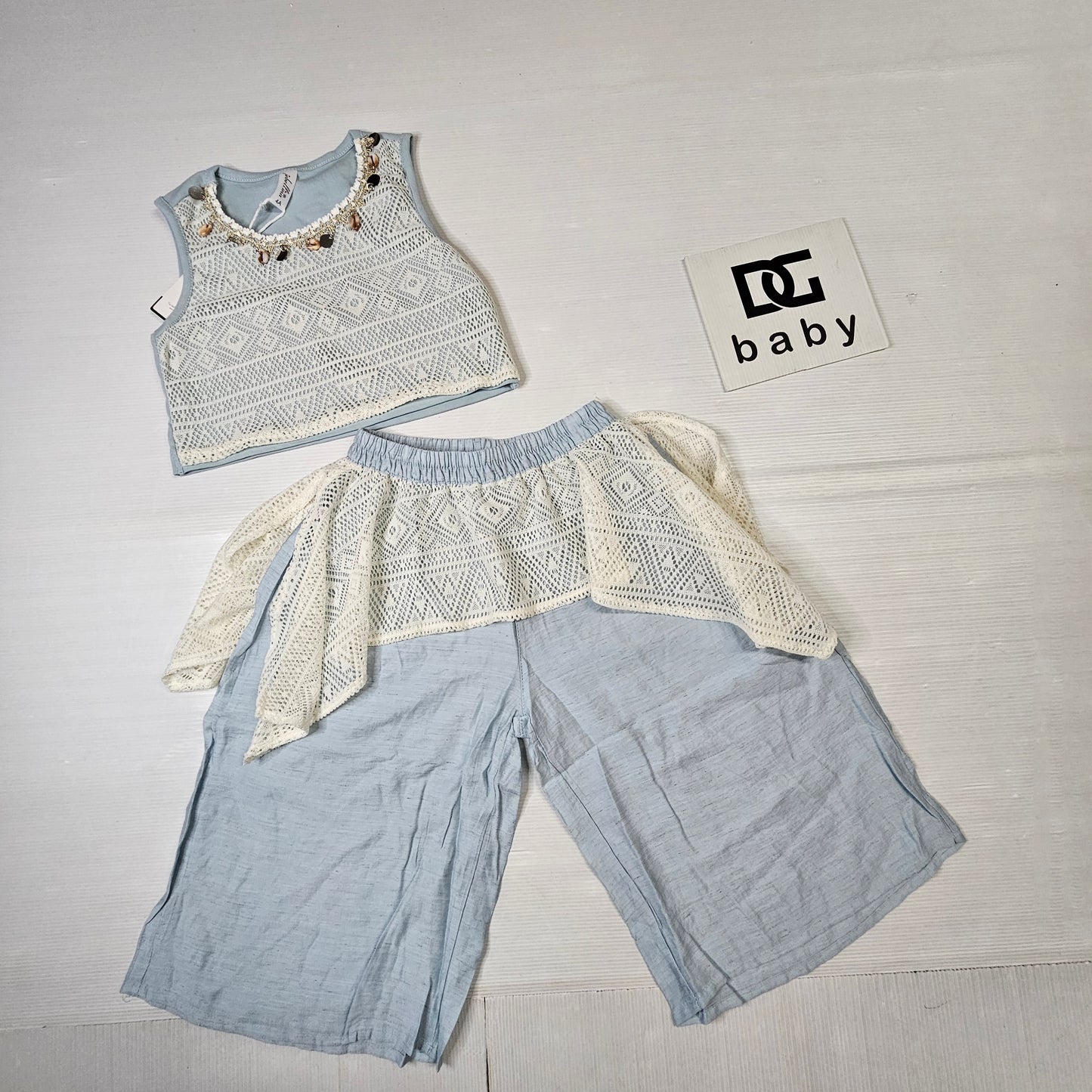 🤍 Completo bimba “Eleganza Crochet”