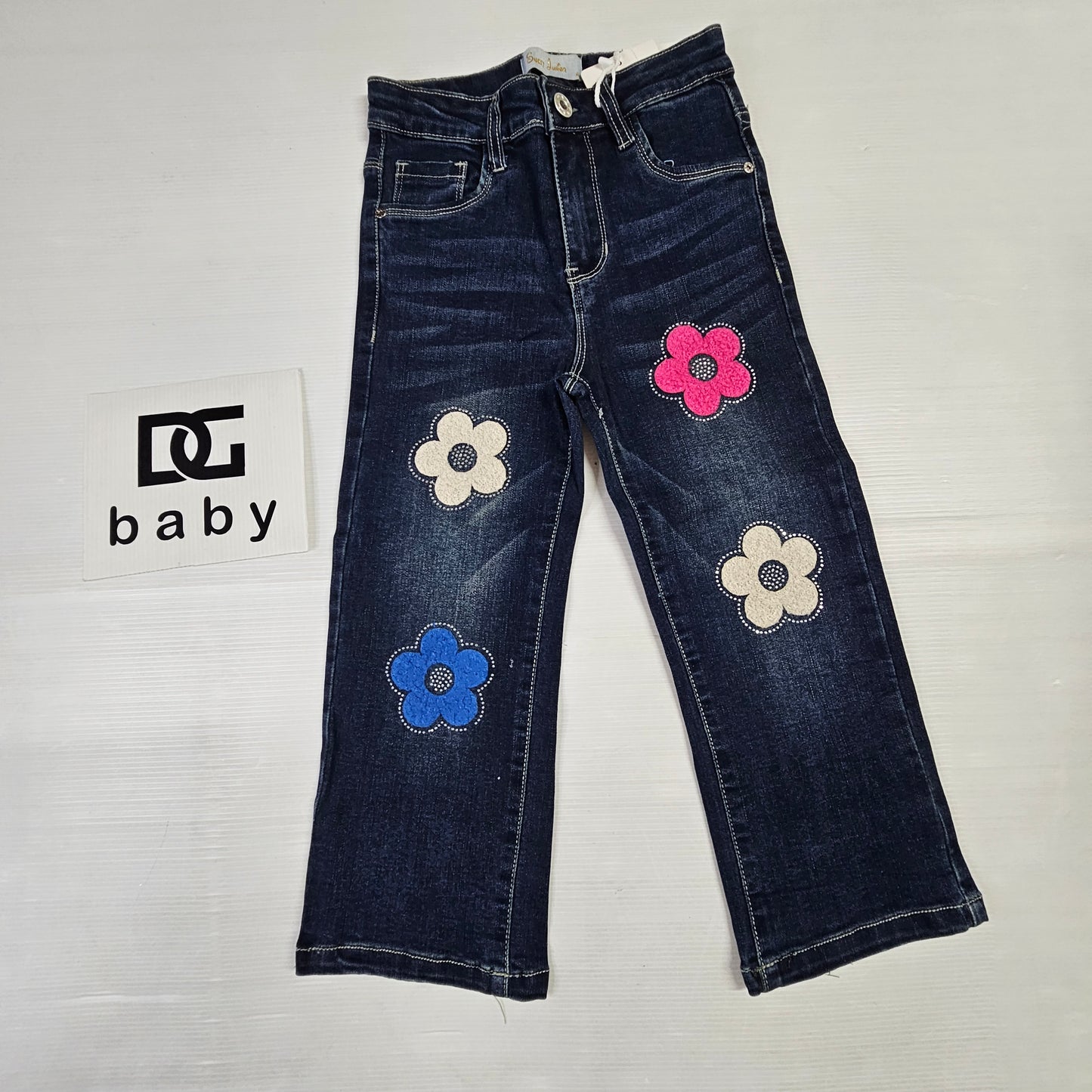 jeans bambina ragazza FIORI