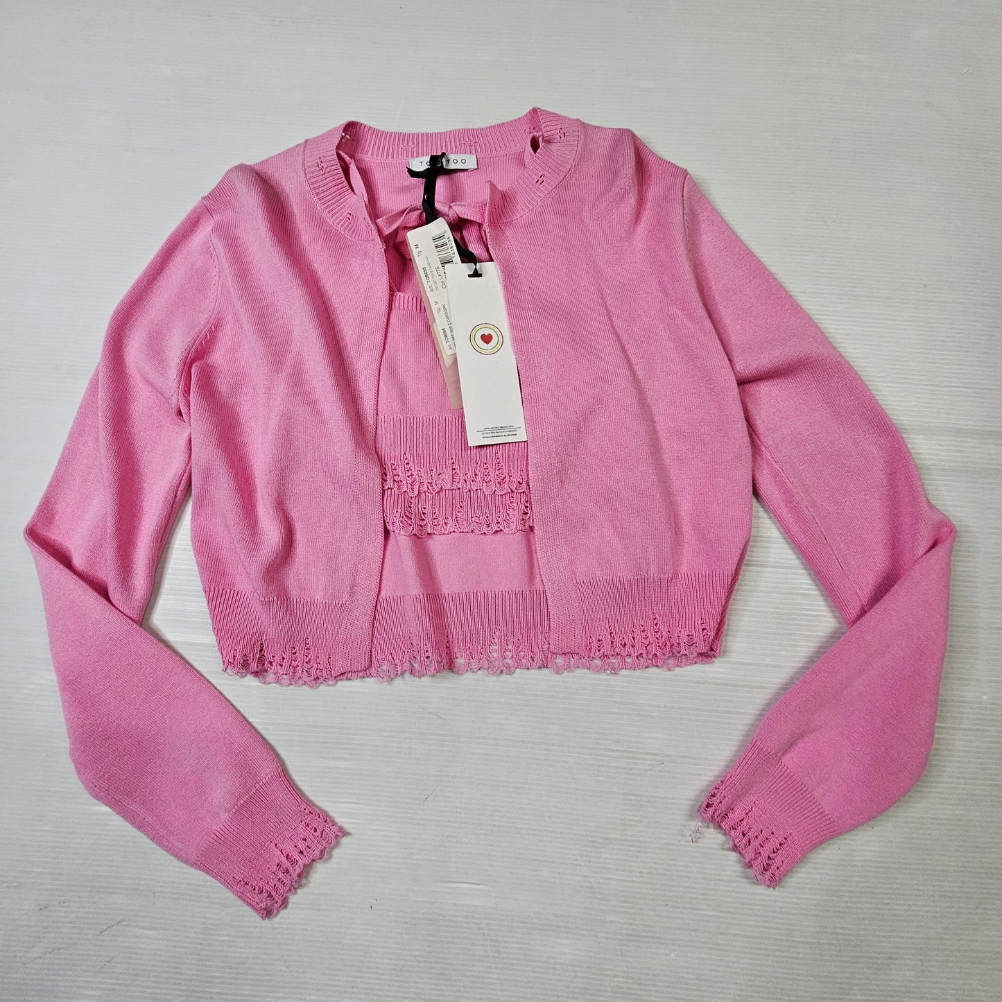 🤍 Tobeto Set cardigan + top crop bimba TOB095
