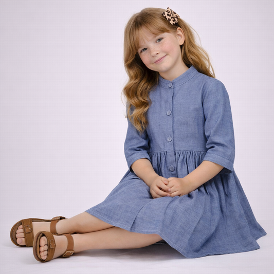 👗 Vestito Ragazza Denim Elegante – MANILA GRACE (Art. MG2025)