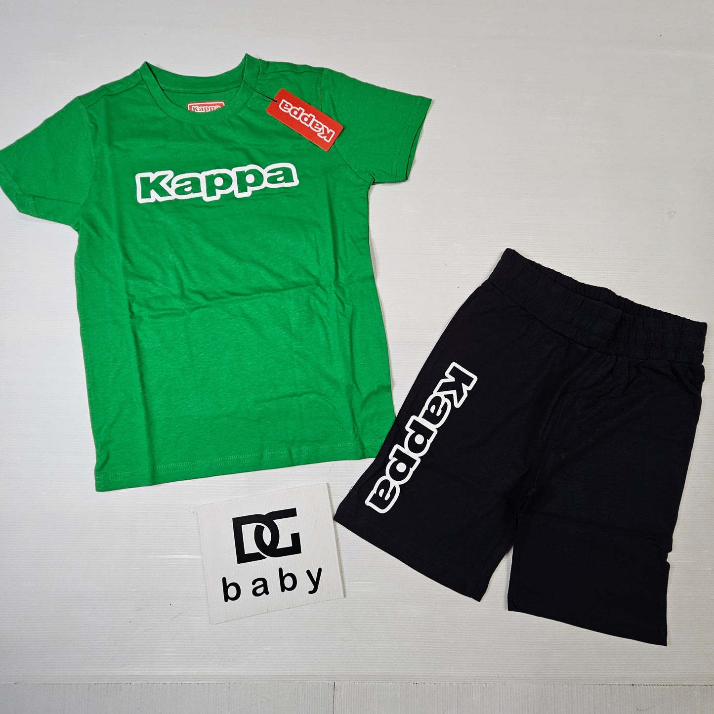 Completo bimbo Kappa 33296TW t-shirt + bermuda logo